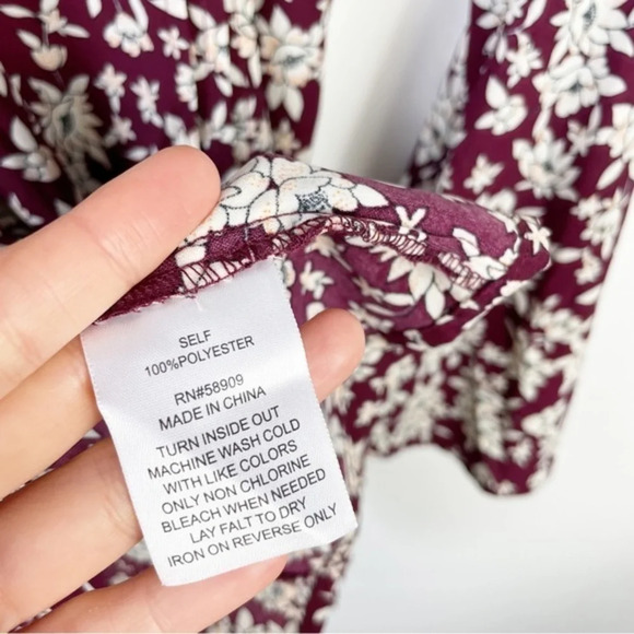 Gianni Bini Floral Boho Bell Sleeve Tunic Dress Size Small - Picture 6 of 7